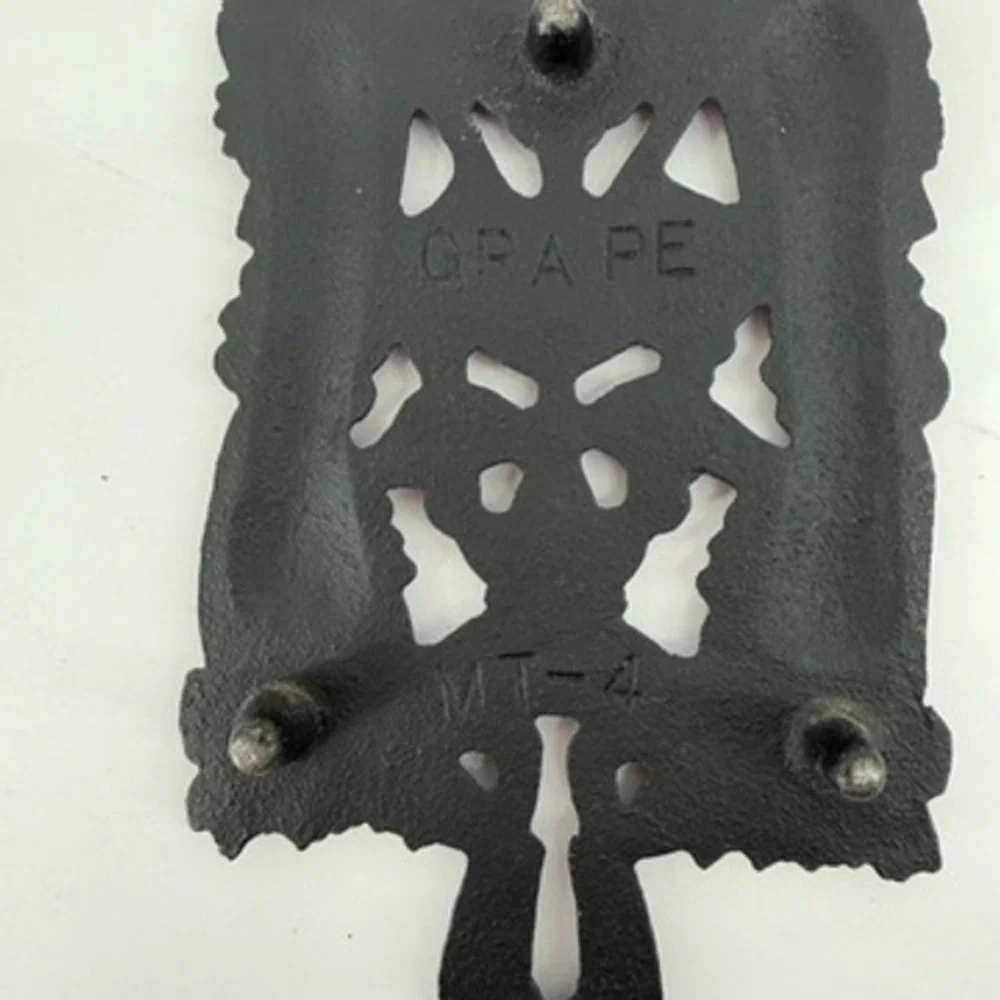 Vintage Black Cast Iron Trivet Set 5pc Pennsylvania Dutch Folk Art MT Series